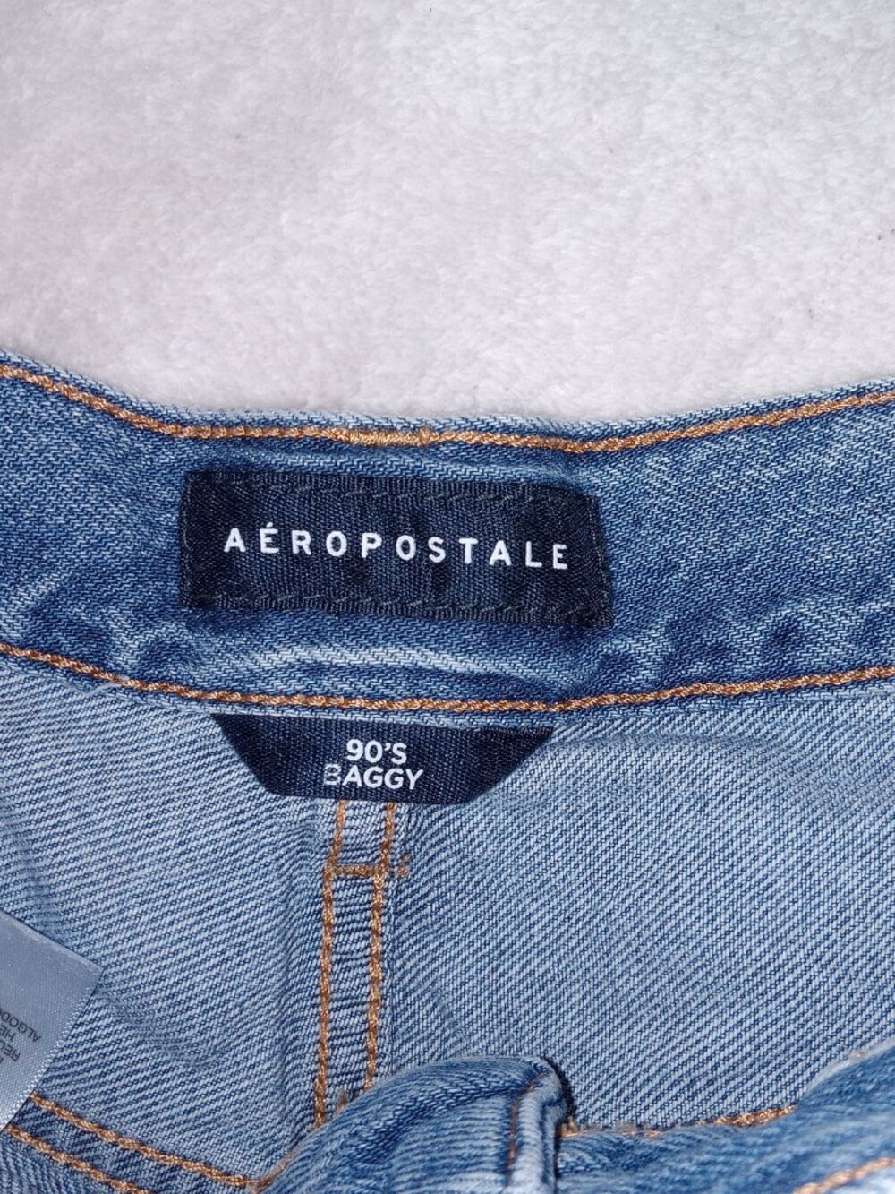 AEROPOSTALE 90s Baggy Jeans Women’s Size 10 Super High Rise Light Wash Denim - Picture 9 of 12